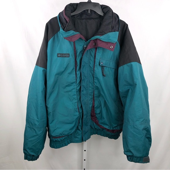 Columbia Other - Vintage Columbia Powder Keg Radial Sleeve Mens Blue Jacket Size XL Purple Accent
